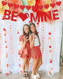 Red Be Mine Heart Garland Valentines Day Banner Party Decoration