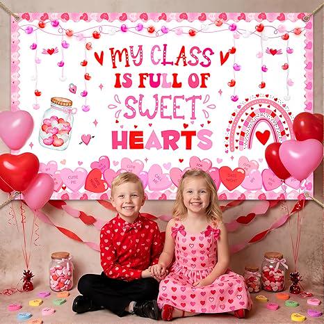 My Class is Full of Sweethearts Valentines Day Classroom Party Banner