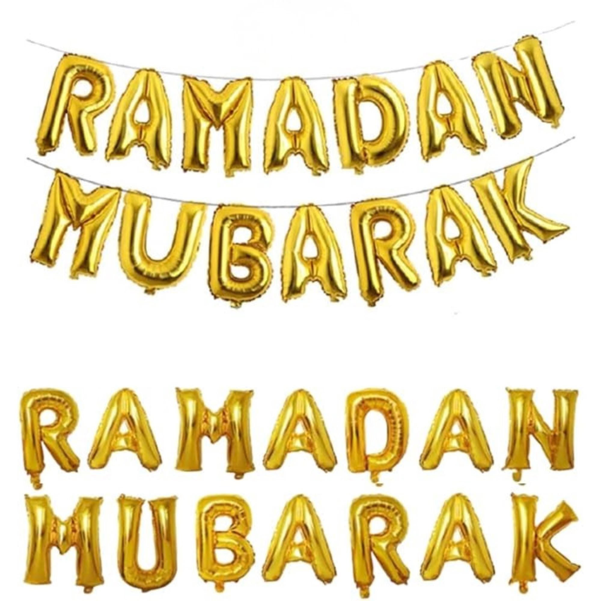 16 Inch Rose Gold Eid Mubarak Foil Balloons Ramadan Party Decoration Supplies
