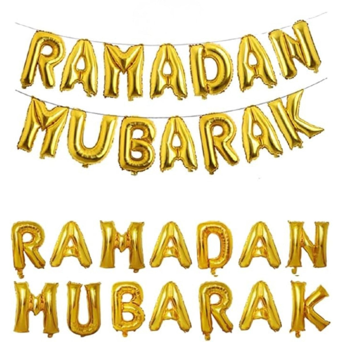 16 Inch Rose Gold Eid Mubarak Foil Balloons Ramadan Party Decoration Supplies