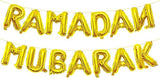 16 Inch Ramadan Mubarak Letter Balloons Gold Foil Banner Eid Party Decor