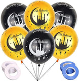40 Pcs Eid Mubarak Latex Balloons Gold Black 12 Inch Ramadan Party Decor
