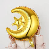 16 Inch Eid Mubarak Gold Foil Balloons Moon Star Ramadan 11 Pcs Party Decor