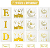 Eid Mubarak Home Decoration 2025 White Gold Balloon Arch Star Moon Ramadan Decor