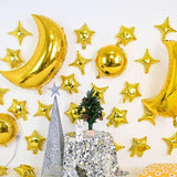 Moon and Star Gold Foil Balloons Large Foil Stars Baby Shower Wedding Party Decor