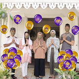 40PCS Ramadan Mubarak Balloons Eid Latex Party Decorations Purple Gold Home Decor
