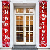 Happy Valentines Day Banner Large 72x12 Inch Red Door Party Decoration