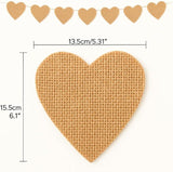 Valentines Day Banner 15PCS Heart Burlap Garlands Natural Color Hanging Party Decor