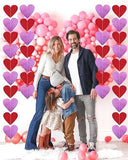6 Pack Pre Strung Glitter Heart Garland Banners Red Pink Valentines Party Decor