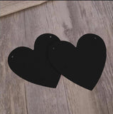 2 Pack Black Heart Garland Banner Gothic Emo Valentines Bachelorette Party Decor