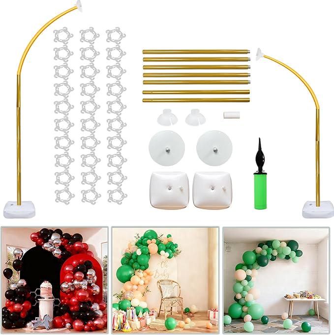 Bendable Balloon Arch Stand Kit: Heavy Duty Base, Water Bag