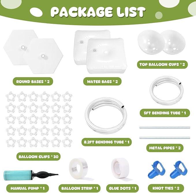 8.2ft 5ft Balloon Arch Kit Adjustable Half Stand Base White Wedding Birthday Party