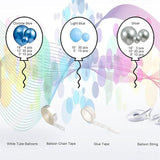 Silver Blue Balloon Garland 127pcs Confetti Latex Balloons Arch Kit Baby Bridal Party