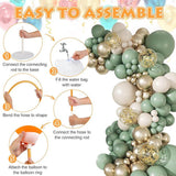 Bendable Balloon Arch Stand Kit: 8.2ft Gold Half Arch with Water Bag