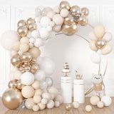 164PCS White Sand Champagne Gold Balloon Garland Kit Balloons for Party Decor