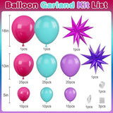 Hot Pink Teal Blue Balloon Arch Garland Kit Balloons for Party Decorations