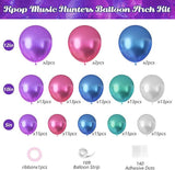 180PCS K Pop Music Balloon Arch Kit Metallic Disco Star Balloons for Party Decor