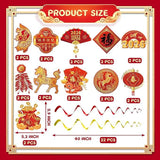 22-Piece Chinese New Year Hanging Swirl Decorations Spring Festival Party Set