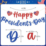 Presidents Day Banner Patriotic Classroom and Home Decor Happy Celebration Decorations