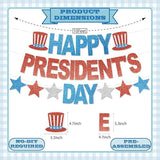 Happy Presidents Day Banner Party Decorations Patriotic Decor for Classroom and Home