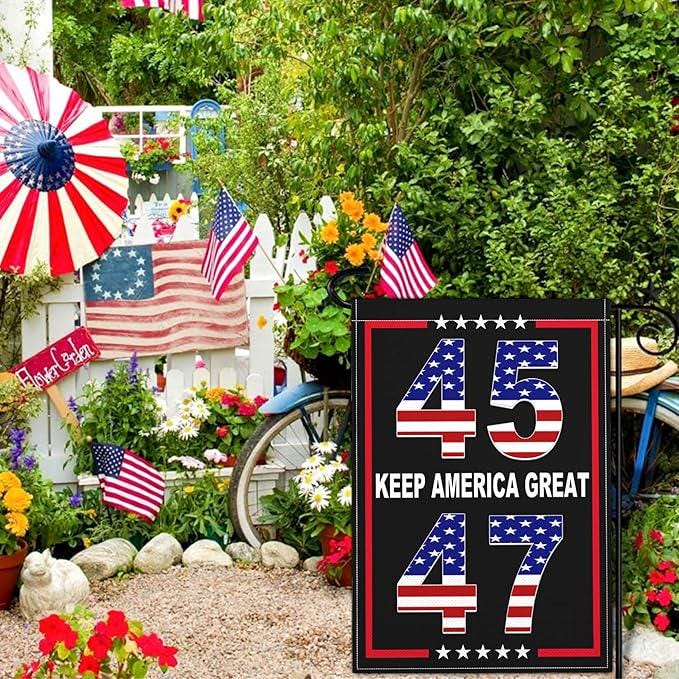 Garden Flag, Patriotic Outdoor Decor (12x18 Inch Double Sided Polyester)