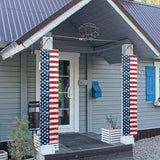 American Flag Porch Banners (Set of 2) - Patriotic Door Decor