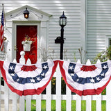 American Flag Bunting 8-Pack, Patriotic Porch Decor (1.5x3 Ft)