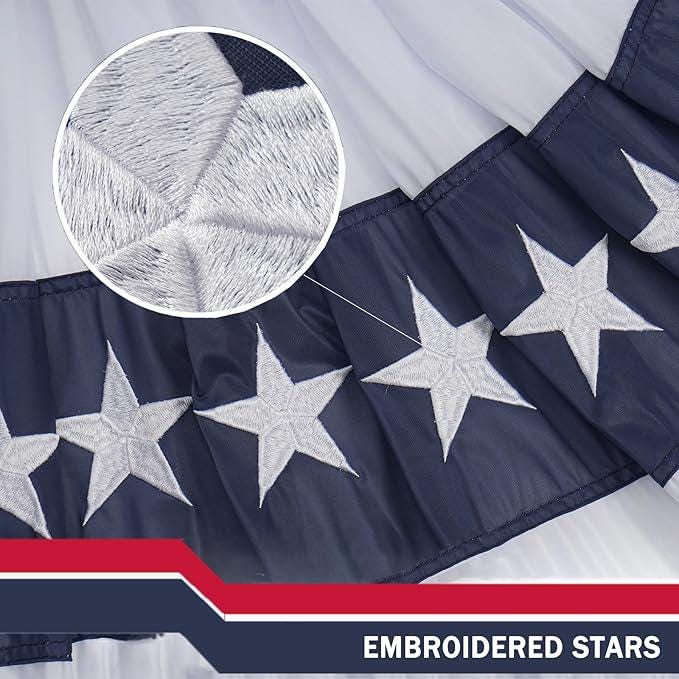 American Flags Bunting 3x6 Ft 4 Pack President Day Outdoor Red White Blue Decorations