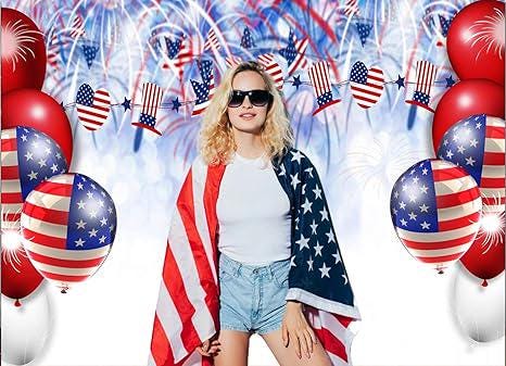7x5ft US Flag President Day Photography Background Patriotic Party Banner
