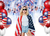 7x5ft US Flag President Day Photography Background Patriotic Party Banner