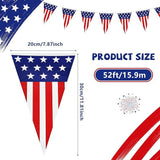 58Ft USA Flag Pennant Banner President Day Red White Blue Stars Stripes Party Decorations