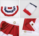 1.5x3 Ft Pleated Fan Flag 4 Pack Patriotic American Bunting President Day Decoration