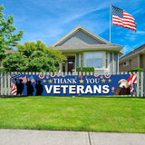 Veterans Day Decoration Banner 120x20 Inch America President Day Backdrop Porch Lawn Garden Decor