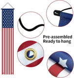 American Flag Porch Banner: Patriotic USA Celebration Decor