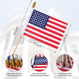 Mini American Flags on Sticks (Set of 50) - Patriotic Party Decorations