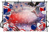 7x5ft Presidents Day Backdrop Patriotic American Flag Eagle Photo Shoot Decorations