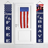 American Flag Patriotic Soldier Porch Sign Banner Yard Indoor Outdoor Presidents Day Decor