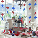 Star Garland 4 Pack Red White Blue Patriotic Decorations Presidents Day Party