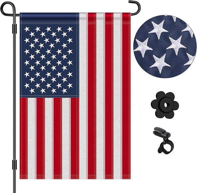 American Garden Flag 12x18 Inch Small Patriotic Yard Flags Outdoor Presidents Day Decor