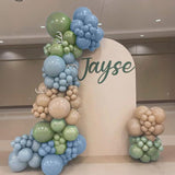 Dusty Blue Sage Green Balloon Arch Kit 117pcs for Baby Shower Wedding Party