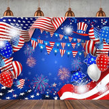 7x5ft President Day American Flag Photography Backdrop Memorial Veterans Day Banner