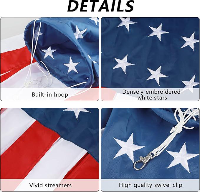 40 Inch American Windsock Patriotic President Day USA Flag Outdoor Decoration