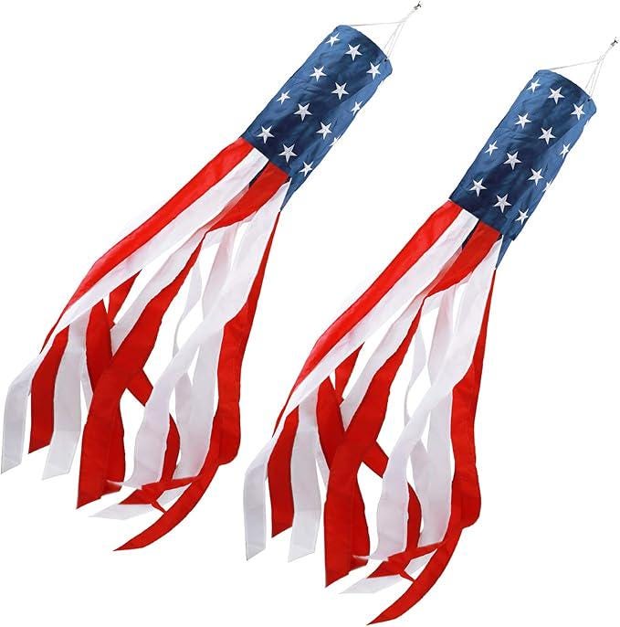 40 Inch American Windsock Patriotic President Day USA Flag Outdoor Decoration