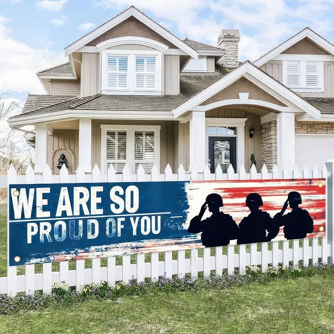 President Day Backdrop Banner 118x20 Inch Patriotic Veterans Day Outdoor Decoration