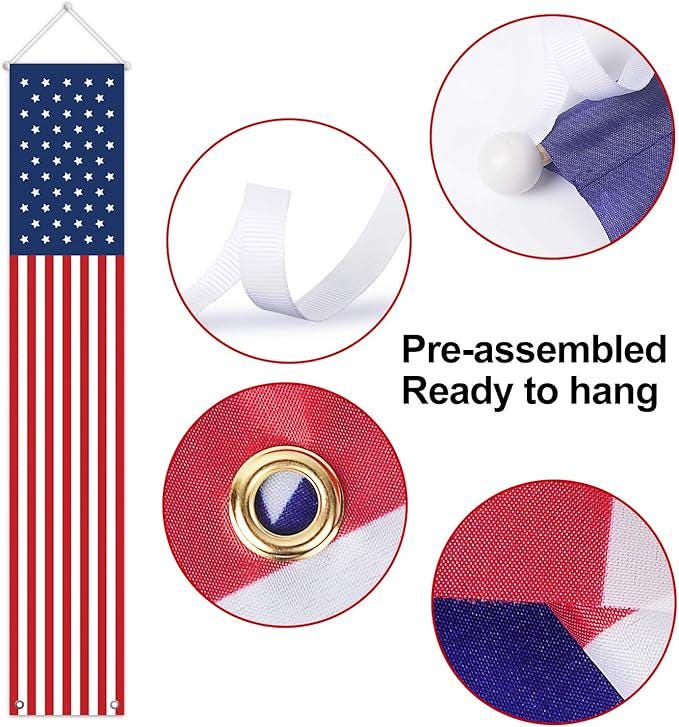 President Day Banner Patriotic Yard Sign Memorial Party Decoration