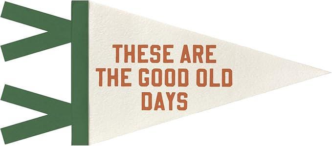 Good Old Days Pennant Banner Inspirational Canvas Wall Art Kids Room Decor