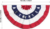 American Flag Bunting Patriotic Pleated Fan USA Flags President Day Outdoor Decoration