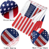 American Flags USA String Banner for President Day Patriotic Events 33 Feet 30 Flags