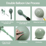 Dusty Blue Green Balloon Arch Kit Pastel Sage Jungle Baby Shower Party
