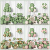 153pcs Sage Green Balloon Arch Garland Kit Olive Pastel Baby Shower Party